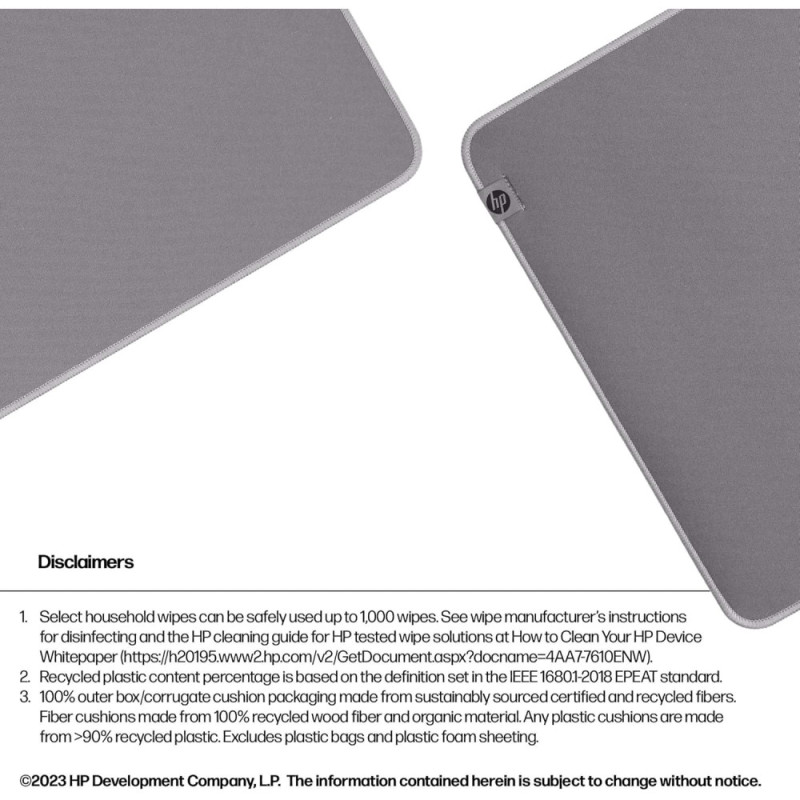 HP Mouse Pad 205 Sanitizable, XL, (700x300x2mm), grey (8X596AA)