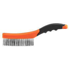 Neo Tools straight wire brush, 4x16 rows, straight wire 0.3mm, 260mm, two-component handle (39-050)
