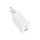 Зарядное устройство Baseus 2xUSB-C 65W + 1xUSB GaN + cable USB-C to USB-C 100W 1.0m white (CCGP120202)