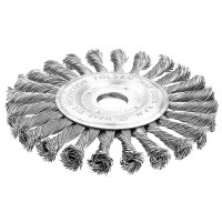 Tolsen Profi disc brush, 0.5mm intertwined wire, 125mm, landing size 22.2mm (77533)