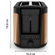 Tefal Тостер Tefal Coppertinto 850Вт, розморожування, метал, бронзовий (TT430G10)