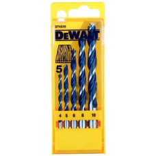DeWALT set of wood drills Extreme Impact, 5 pcs, 4-10mm, case (DT4535)