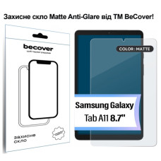 Стекло защитное BeCover Matte Anti-Glare Samsung Galaxy Tab A11 SM-X133/X135 8.7" (713938)