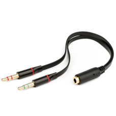 Переходник 3.5mm F to 2x3.5mm M 0.1m (4pin) Atcom (17488)