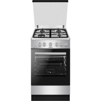 Hansa Сombined сooker, 50х60sm, 71L, cast iron, gas control, inox (FCGX53193)