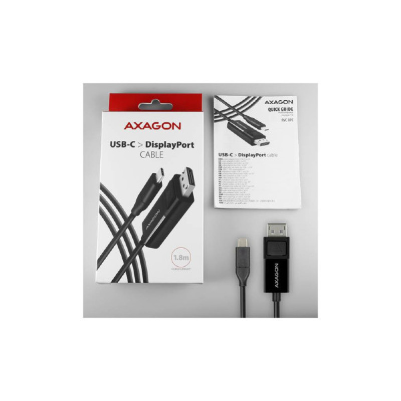 Кабель мультимедийный USB-C to DisplayPort M 1.8m 4K60Hz black AXAGON (RVC-DPC)