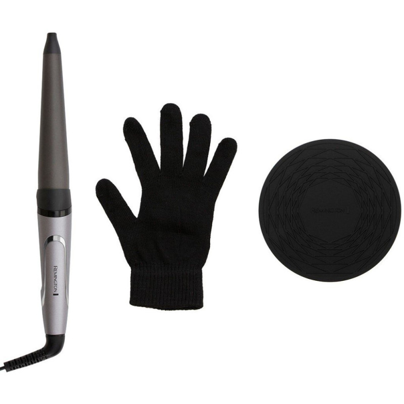 Remington Плойка ProLuxe конусная, темп.режимов-9, D-19-32mm, 130-210С, керамика, серебристый (CI98X8)