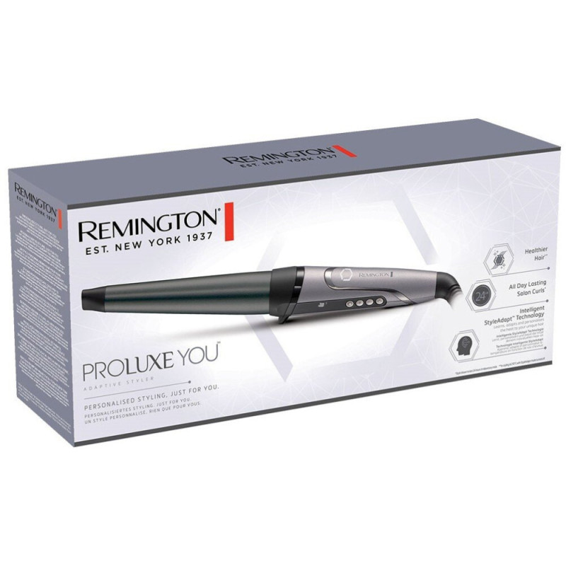 Remington Плойка ProLuxe конусная, темп.режимов-9, D-19-32mm, 130-210С, керамика, серебристый (CI98X8)