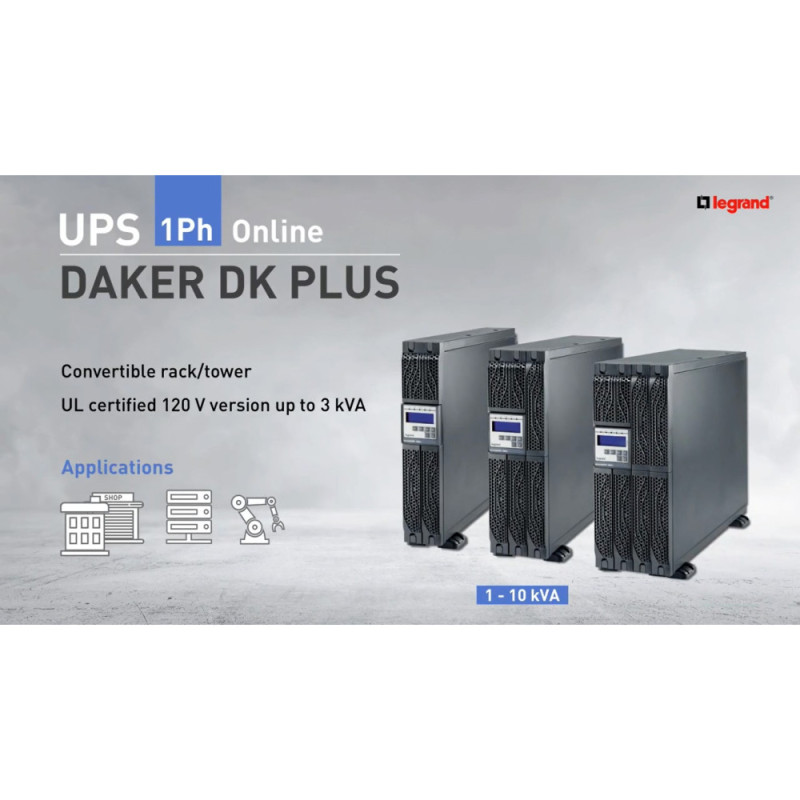 Legrand ИБП DAKER DK Plus 2000ВА/1800Вт, 6xC13, RS232, USB, EPO, R/T (310171)