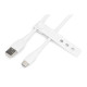 Digitus USB-C Silicone charging cable, USB-A - USB-C 2m, USB 2.0, 60W, white (AK-300340-020-W)