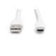 Digitus USB-C Silicone charging cable, USB-A - USB-C 2m, USB 2.0, 60W, white (AK-300340-020-W)