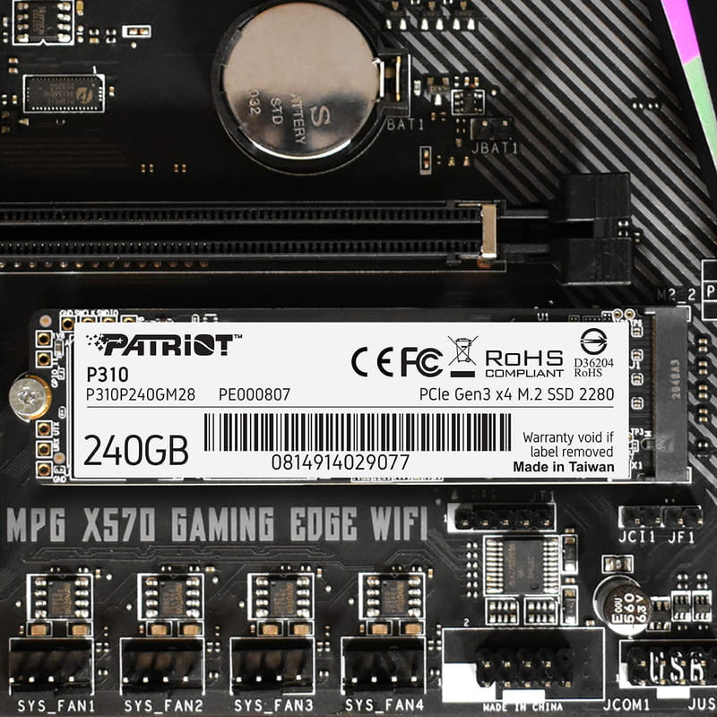 Patriot Накопитель SSD M.2 240GBbPCIe 3.0 P310