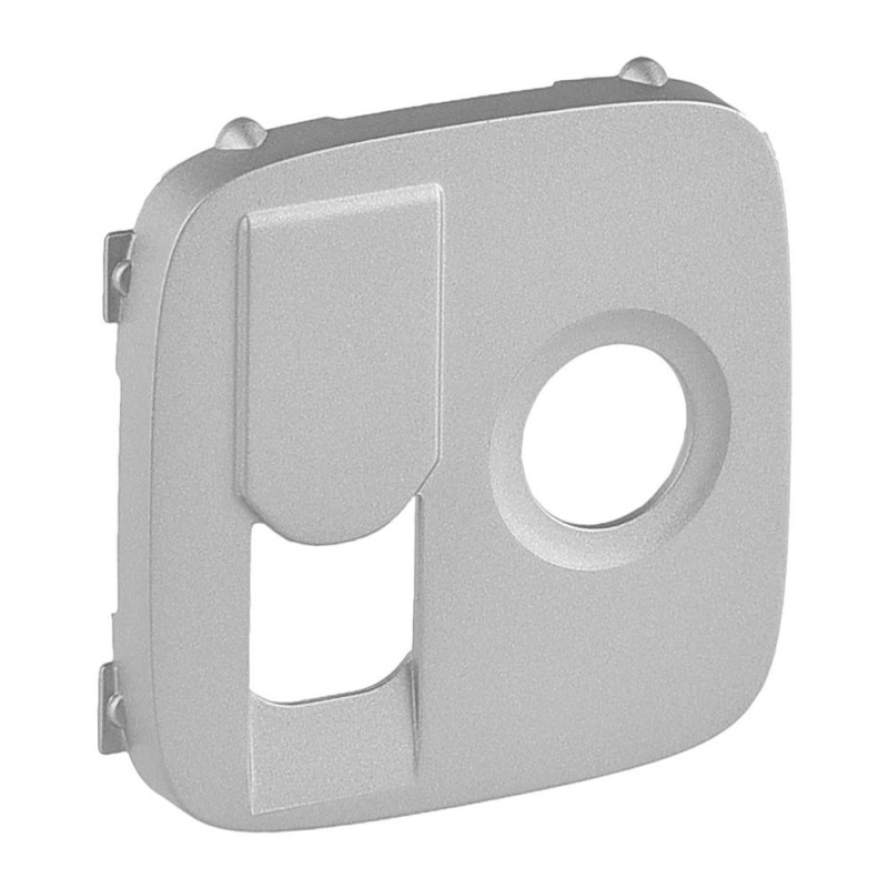 Legrand Лицевая панель розетки TV+RJ (IN'MATIC/ALLURE)[алюминий] (754837)
