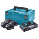 Makita Набор аккумуляторов + зарядное устройство 197156-9, LXT BL1840 x 4шт (18В, 4Ач) + DC18RD, кейс Makpac 3