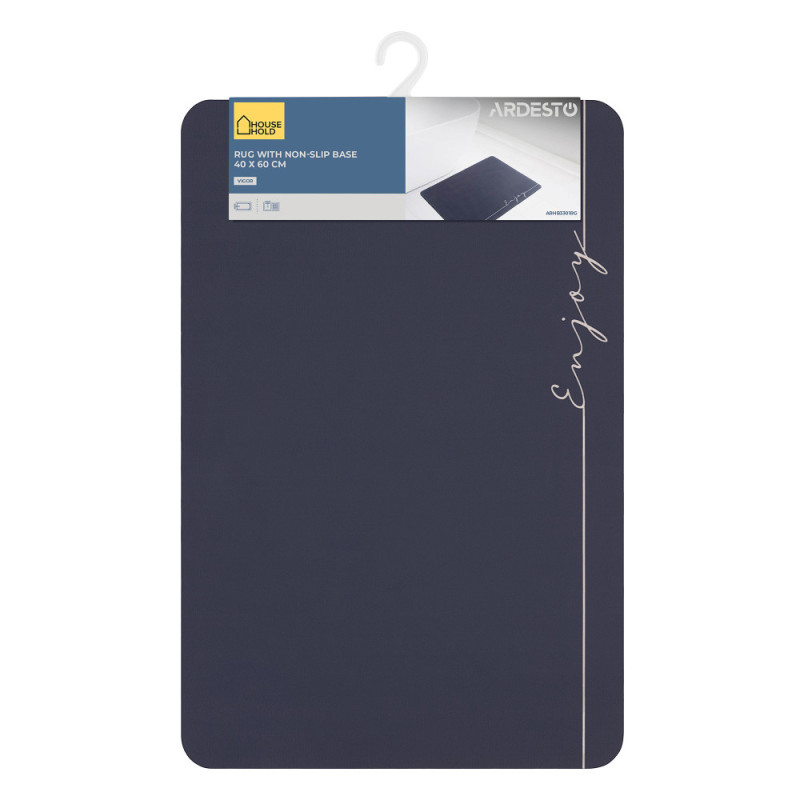 ARDESTO Rug with non-slip base Vigor 40x60cm, polyester, dark grey (ARHB3301RG) ARDESTO Rug with non-slip base Vigor 40x60cm, polyester, dark grey (ARHB3301RG)