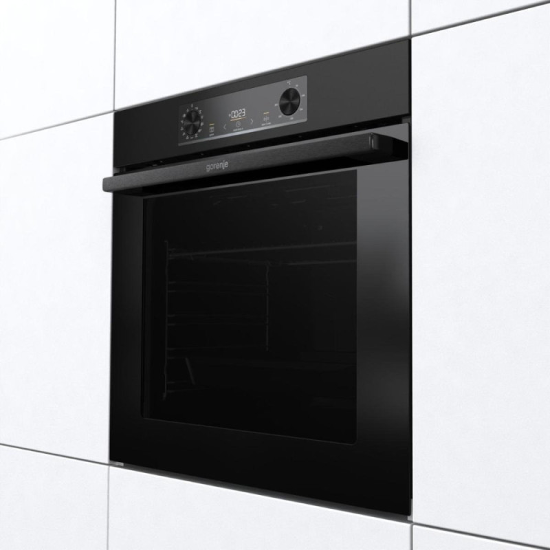Gorenje Oven electrical, 77L, A+, steam, display, IconLed, pyrolis, black (BPS6737E02B)