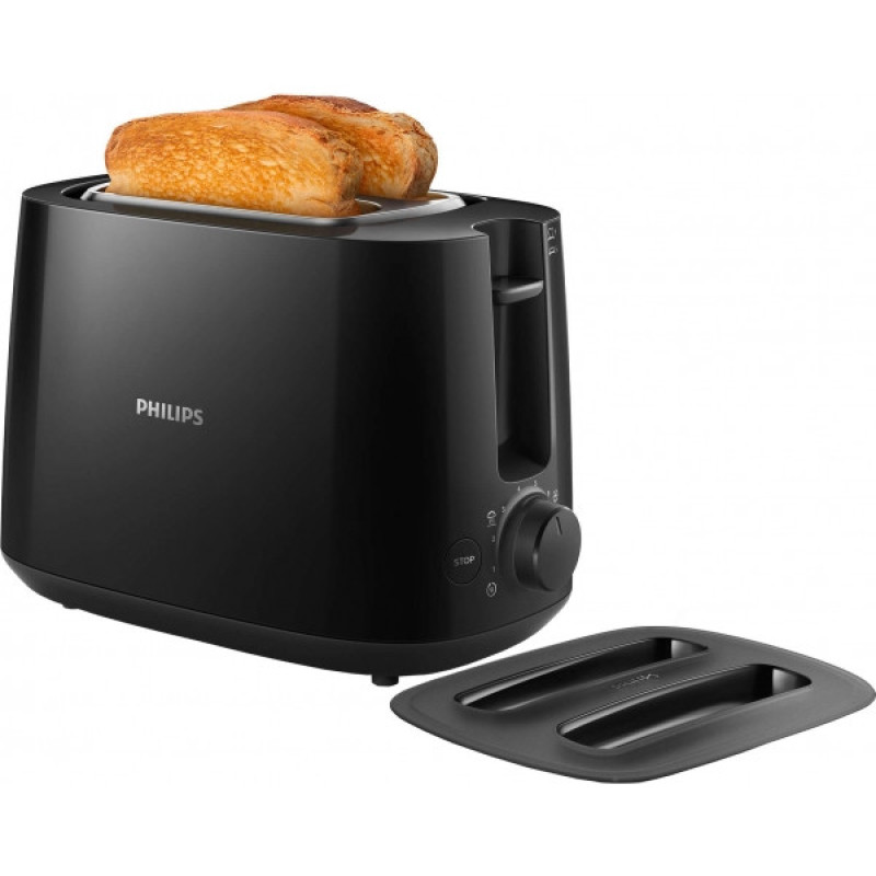 Philips Toaster Daily Collection, 830V, plastic, dust cover, black (HD2582/90)