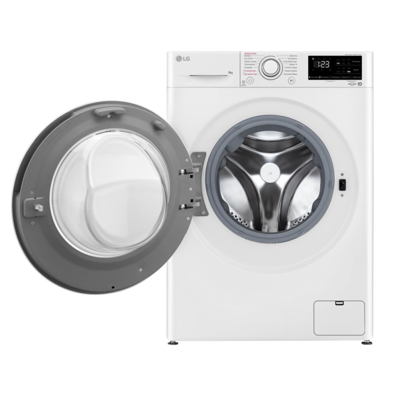 LG Стиральная машина фронтальная, 9кг, 1400, A+++, 57см, дисплей, пар, инвертор, белый (F4V3VS7WW)