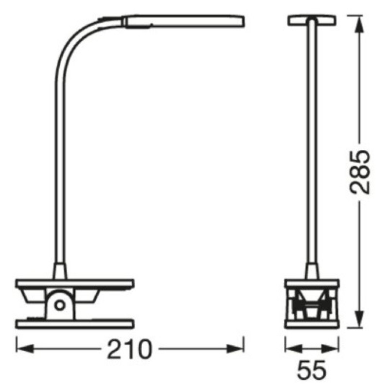 LEDVANCE Desk lamp PANAN CLIP SQUARE DIM USB (4058075747883)