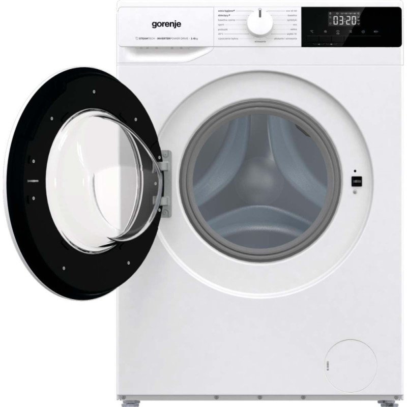 Gorenje WM front load, 6kg, 1000, C, 43.5cm, display, steam, invertor, white (WNHPI60SCS)