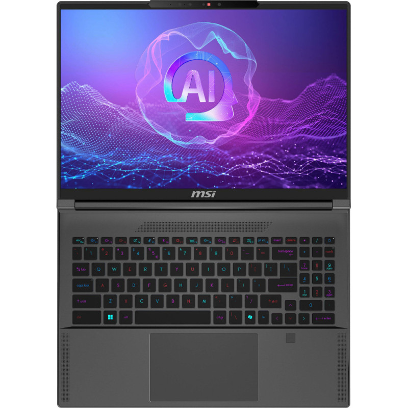 MSI Notebook Creator A16 AI+ A3XVGG 16 UHD, Ryzen AI 9 HX 370, 32GB, F2TB, NVD4070-8, W11P, lunar grey (9S7-15FK24-266)