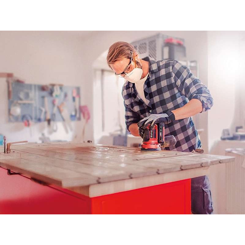 Einhell Шліфмашина ексцентрикова акумуляторна TE-RS 18 Li Kit 18В акб 1х2.5А·год 125 мм 14000-22000об·хв 1.2кг (4462010K)