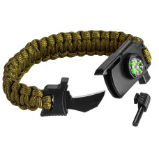 Neo Tools Travel bracelet, 5in1, paracord 3.5m, strength 250kg, girth 24cm (63-140)
