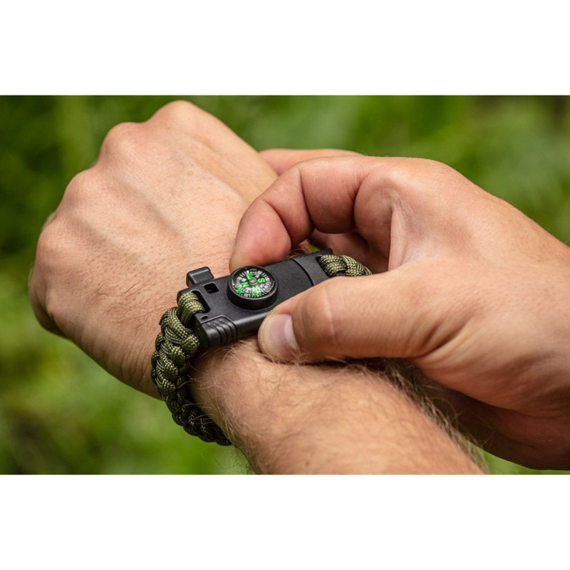Neo Tools Travel bracelet, 5in1, paracord 3.5m, strength 250kg, girth 24cm (63-140)
