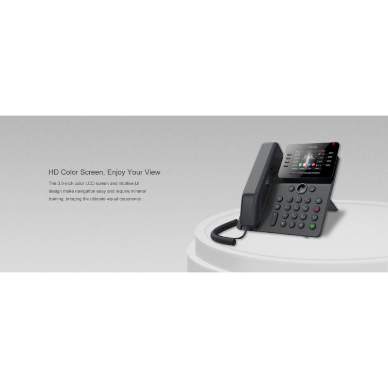 Fanvil IP-Phone V64 2xGE LAN, 1xUSB-A, BT, WiFi, SIP, VPN, PoE, 3.5  color screen