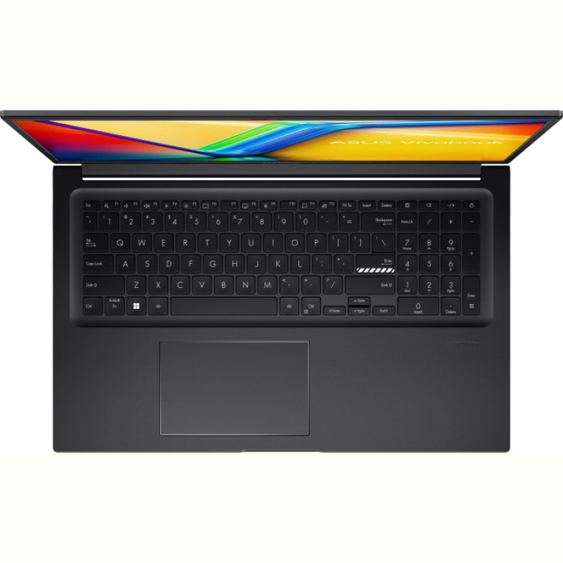 Ноутбук Asus Vivobook 17X M3704YA-AU128 (90NB1192-M005N0); 17.3" FullHD (1920x1080) IPS LED матовый , AMD Ryzen 5 7430U (2.3 - 4.3 ГГц) , RAM 16 ГБ , SSD 512 ГБ , AMD Radeon Graphics , без ОП , Wi-Fi , Bluetooth , веб-камера , без ОС , 2.1 кг , черный , подсветка клавиатуры
