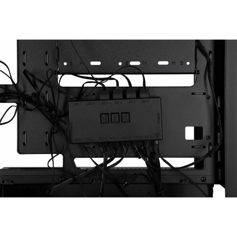 2E Gaming PC case Fantom GK701B without PSU, 2xUSB3.0, 1xUSBType-C, 4x120mm ARGB, VGA 400mm, LCS ready, controller with remote, TG Side/Front Panel, mATX, black (2E-GK701B)