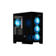 2E Gaming PC case Fantom GK701B without PSU, 2xUSB3.0, 1xUSBType-C, 4x120mm ARGB, VGA 400mm, LCS ready, controller with remote, TG Side/Front Panel, mATX, black (2E-GK701B)