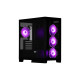 2E Gaming PC case Fantom GK701B without PSU, 2xUSB3.0, 1xUSBType-C, 4x120mm ARGB, VGA 400mm, LCS ready, controller with remote, TG Side/Front Panel, mATX, black (2E-GK701B)