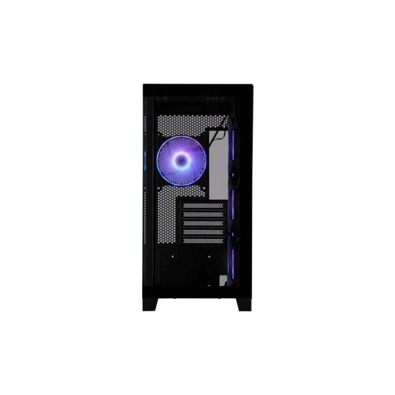 2E Gaming PC case Fantom GK701B without PSU, 2xUSB3.0, 1xUSBType-C, 4x120mm ARGB, VGA 400mm, LCS ready, controller with remote, TG Side/Front Panel, mATX, black (2E-GK701B)