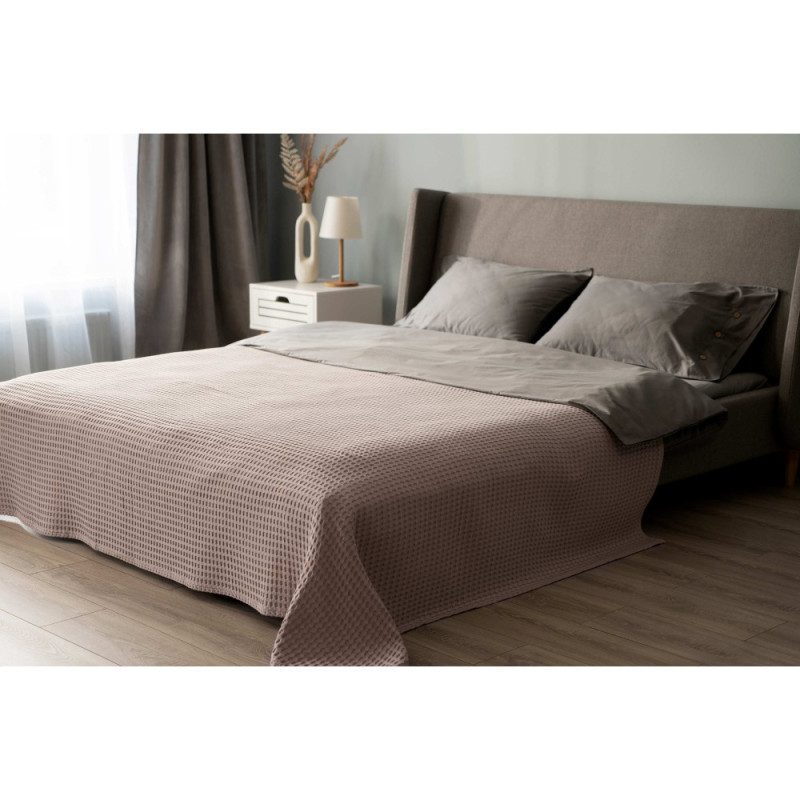 ARDESTO Pique blanket 220x230cm, 100% cotton, beige (ART0822PE)