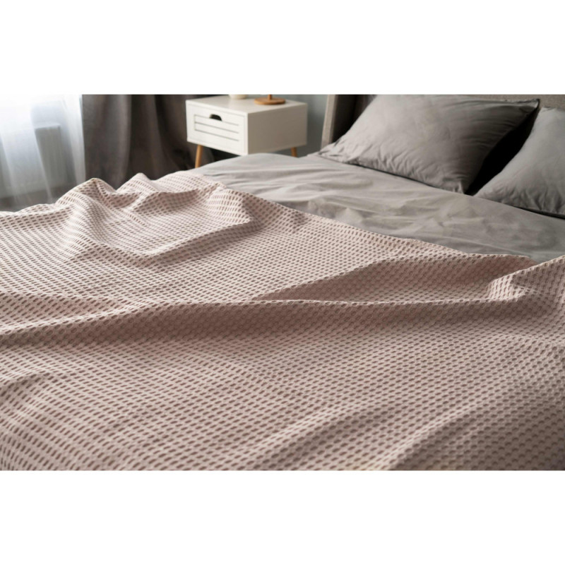 ARDESTO Pique blanket 220x230cm, 100% cotton, beige (ART0822PE)