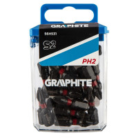 Graphite Біти ударні, 20шт, 1/4", PH2x25мм, сталь S2 (56H531)