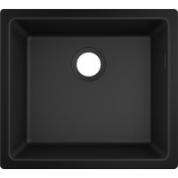 Hansgrohe Kitchen sink S51, granite, square, no drainboard, 500х450х190mm, bowl - 1, built-in, S510-U450, black graphite (43431170)