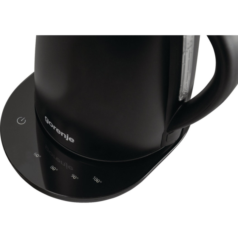 Gorenje Electric kettle, 1,7L, Strix, double-walled, black (K17TRB)