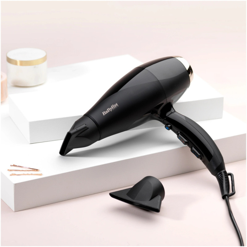 BaByliss Hair dryer, 3W, 3 modes, ionization, cold blowing, black (6714E)