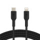 Belkin сable USB-С > Lightning charge/data, 1m, Type-C, BRAIDED, black (CAA004BT1MBK)