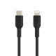 Belkin сable USB-С > Lightning charge/data, 1m, Type-C, BRAIDED, black (CAA004BT1MBK)