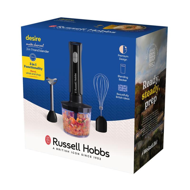 Russell Hobbs Blender submersible Desire Matte Charcoal, 500W, bowl-500ml, black (27141-56)