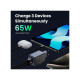 Зарядное устройство Ugreen 3xUSB 65W (2xUSB-C+USB-A) Gan Nexode Fast Charger Grey X553 (35042)