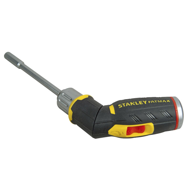 Stanley Викрутка FatMax, бітотримач реверсний 1/4", зберігання біт у рукоятці, 12 біт, SL, PH, PZ, Torx (FMHT0-62691)