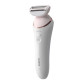Philips Epilator 8000 series, rechargeable, tweezers.-32, dry+wet, nozzles-8, with backlight, white (BRE740/10)