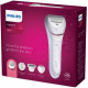 Philips Epilator 8000 series, rechargeable, tweezers.-32, dry+wet, nozzles-8, with backlight, white (BRE740/10)
