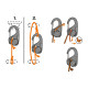 Neo Tools Paracord cord with carabiner, 3.7mm x 1.5m, 2 carabiners (63-155)