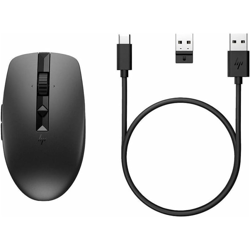 HP Mouse 710 Rechargeable Silent, USB-A/WL/BT, чорний (6E6F2AA)