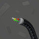 Belkin Cable USB-A - Lightning BRAIDED SILICONE, strap with magnet, 1m, black (CAA010BT1MBK)